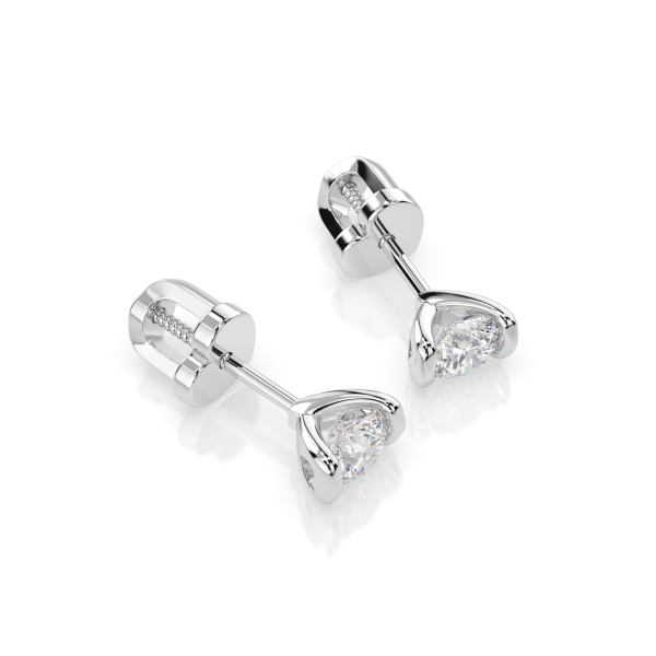 CARA Златни обеци с GIA сертифицирани диаманти K102-10016W