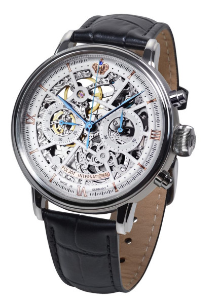 Часовник POLJOT INTERNATIONAL  CHRONOGRAPH NICOLAI II SKELETON 43MM LIMITED EDITION 100PIECES