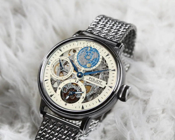 Часовник POLJOT INTERNATIONAL GLOBETROTTER 43MM LIMITED EDITION 300PIECES
