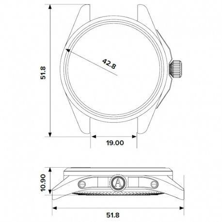 ЧАСОВНИК  AVIATOR AIRACOBRA TYPE A 42.8MM