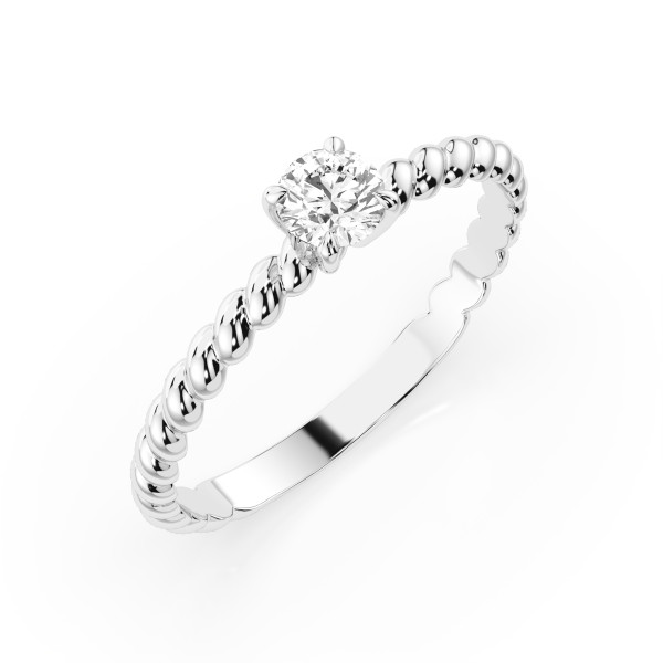 CARA Златен пръстен с диамант 0.35 ct GIA сертификат K101-10021W