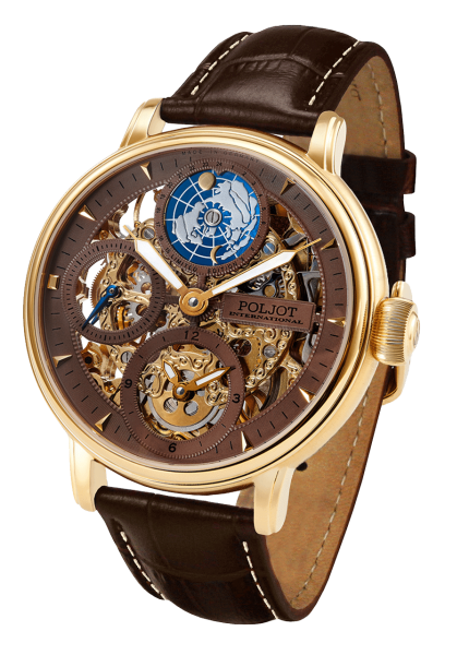 Часовник POLJOT INTERNATIONAL GLOBETROTTER 43MM LIMITED EDITION 300PIECES