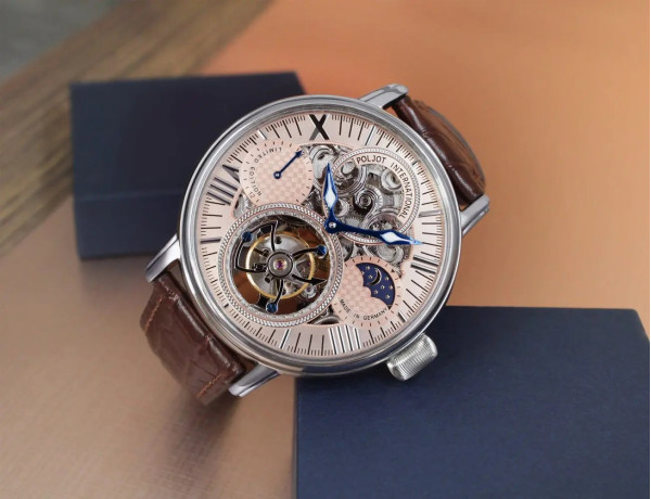 Часовник POLJOT INTERNATIONAL TOURBILLON SKELETON OSEM 43MM LIMITED EDITION 100PS