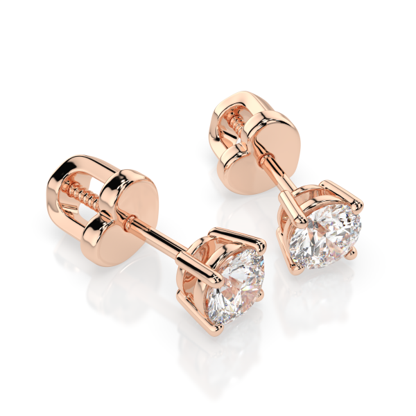 CARA Златни обеци с GIA сертифицирани диаманти K102-10012R