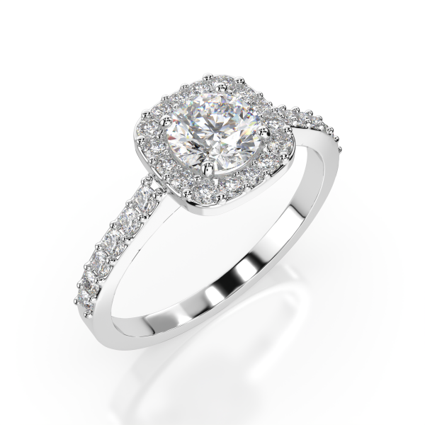 CARA Златен пръстен с диаманти 0.40+0.31 ct GIA сертификат K101-10152W