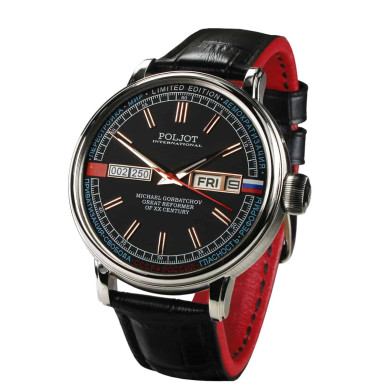Часовник POLJOT INTERNATIONAL MICHAEL GORBATCHOV DAY&DATE  AUTOMATIC 43MM  LIMITED EDITION 250 PIECES MEN'S WATCH