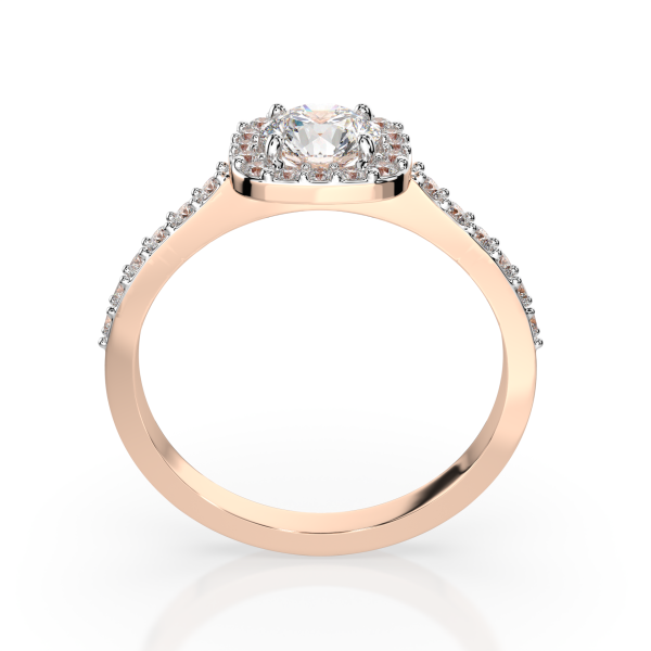 CARA Златен пръстен с диаманти 0.40+0.31 ct GIA сертификат K101-10152R