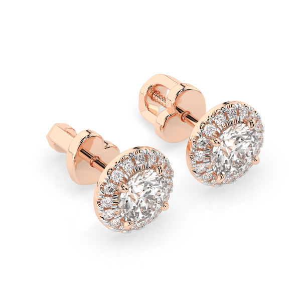 CARA Златни обеци с диаманти 1.00+0.19 ct GIA сертификат K102-10095R