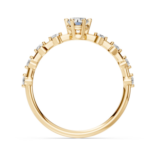 CARA Златен пръстен с диаманти 0.30+0,16 ct GIA сертификат K101-10144Y