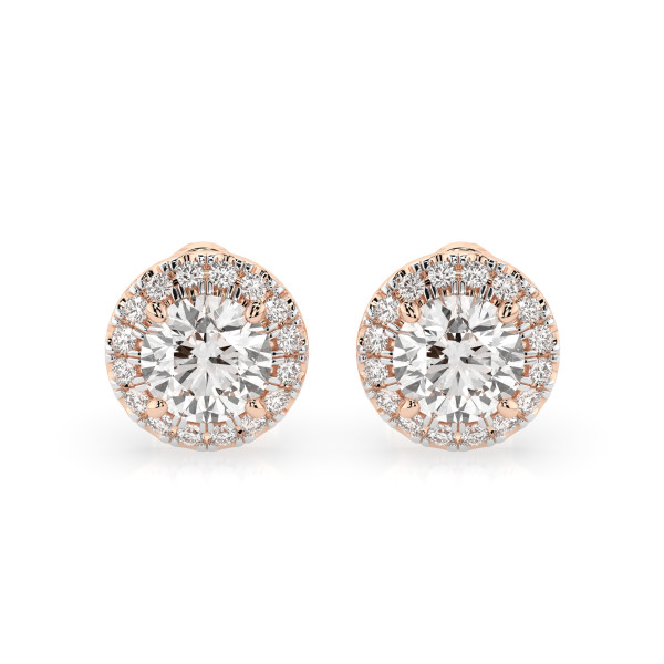 CARA Златни обеци с диаманти 1.00+0.19 ct GIA сертификат K102-10095R