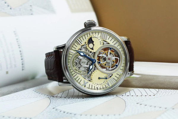 Часовник POLJOT INTERNATIONAL TOURBILLON SKELETON OSEM 43MM LIMITED EDITION 100PIECES