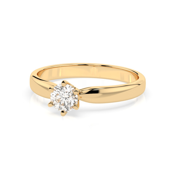 CARA Златен пръстен с диамант 0.35 ct GIA сертификат K101-10040Y