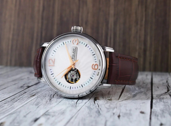 Часовник POLJOT INTERNATIONAL Jaros Open Heart 42MM LIMITED EDITION 100PCS