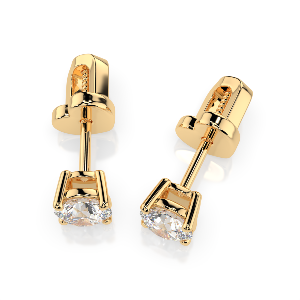CARA Златни обеци с GIA сертифицирани диаманти K102-10012Y