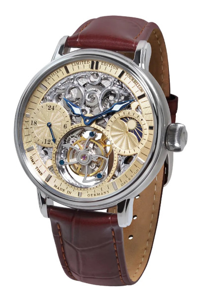 Часовник POLJOT INTERNATIONAL TOURBILLON SKELETON GMT 43MM LIMITED EDITION 100PIECES