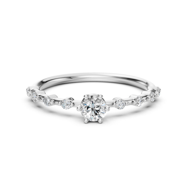 CARA Златен пръстен с диаманти 0.30+0,16 ct GIA сертификат K101-10144W