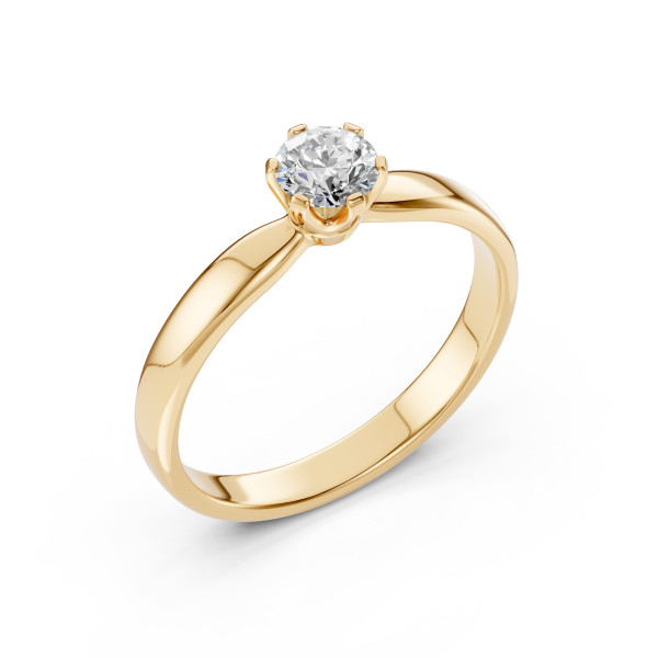 CARA Златен пръстен с диамант 0.45 ct GIA сертификат K101-10040Y