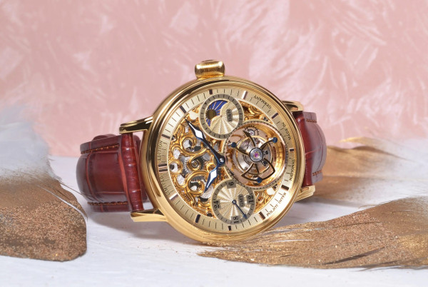 Часовник POLJOT INTERNATIONAL TOURBILLON SKELETON 43MM LIMITED EDITION 100PIECES