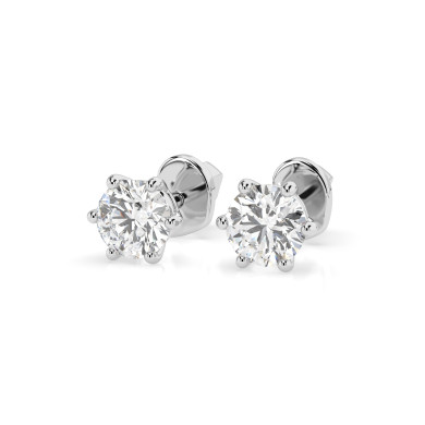 CARA Златни обеци с GIA сертифицирани диаманти K102-10027W