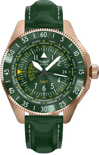 ЧАСОВНИК AVIATOR AIRACOBRA GMT 42.8MM
