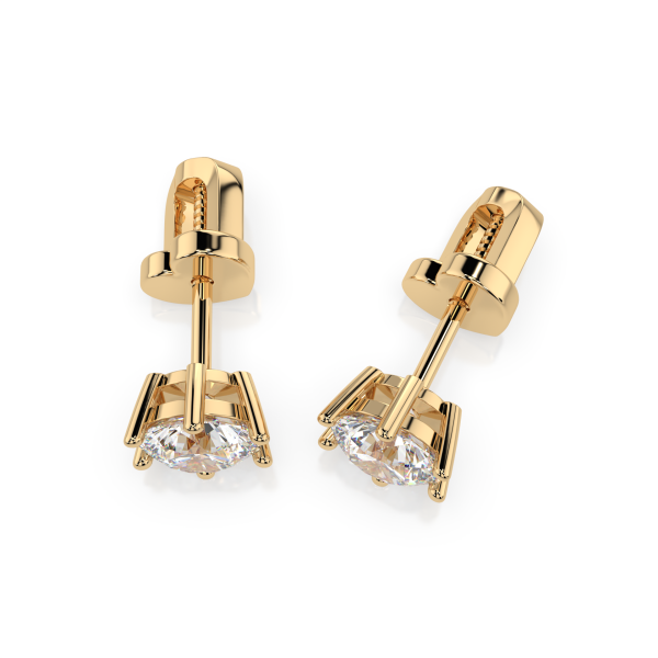 CARA Златни обеци с диаманти 1.00 ct GIA сертификат K102-10151Y