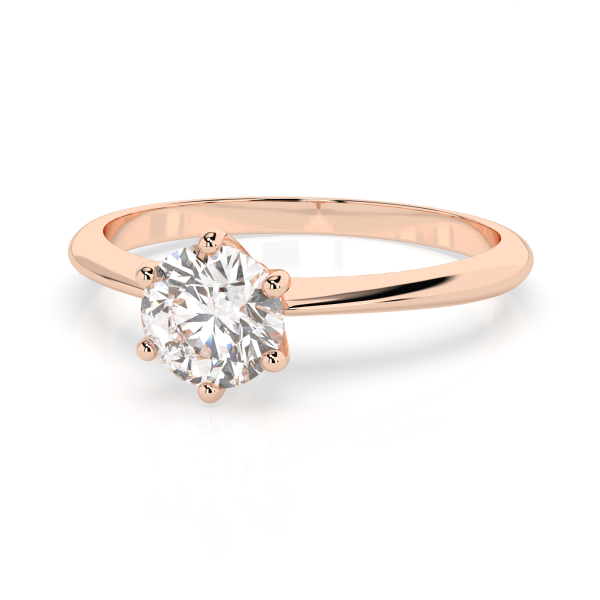 CARA Златен пръстен с диамант 0.50 ct GIA сертификат K101-10027R