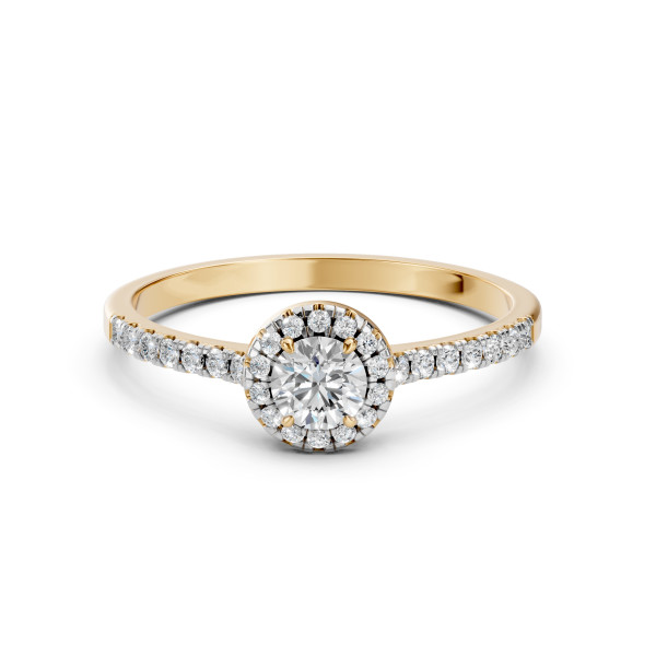 CARA Златен пръстен с диаманти 0.35+0.29 ct GIA сертификат K101-10095R