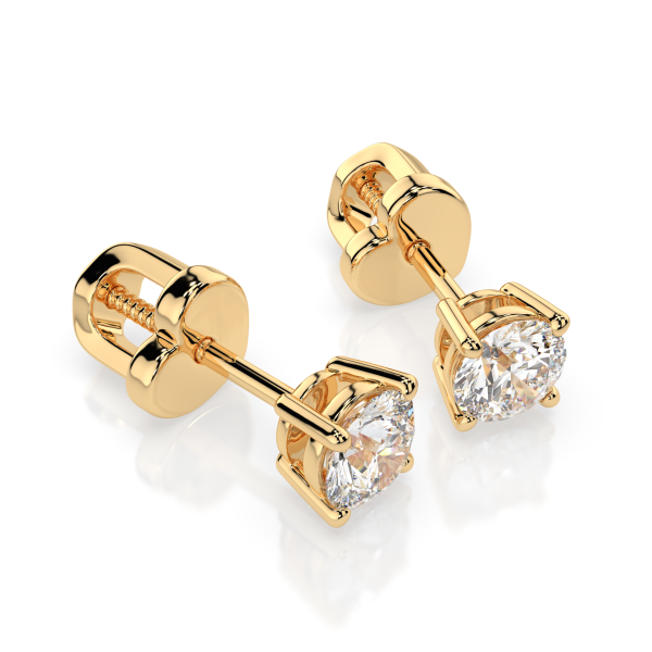 CARA Златни обеци с GIA сертифицирани диаманти K102-10012Y
