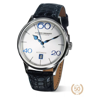 Часовник ALEXANDER SHOROKHOFF SIXTYTHREE SILVER 40MM  LIMITED EDITION 50PCS