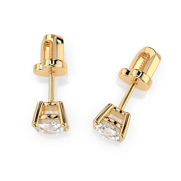 CARA Златни обеци с диаманти 0,90 ct GIA сертификат K102-10012Y