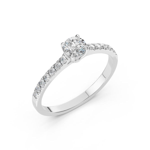 CARA Златен пръстен с диаманти 0.40+0.21 ct GIA сертификат K101-10094W
