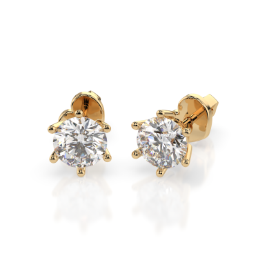 CARA Златни обеци с диаманти 0,80 ct GIA сертификат K102-10151Y