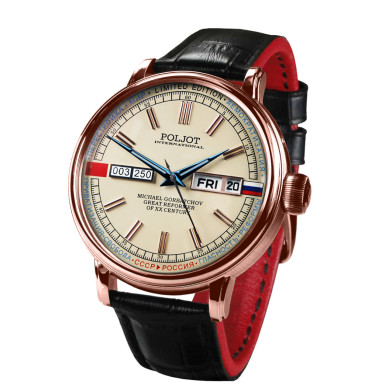POLJOT INTERNATIONAL MICHAEL GORBATCHOV DAY&DATE AUTOMATIC LIMITED EDITION 250PIECES MEN'S WATCH