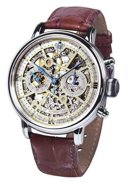 Часовник POLJOT INTERNATIONAL CHRONOGRAPH NICOLAI II SKELETON 43MM LIMITED EDITION 100PIECES