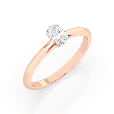 CARA Златен пръстен с диамант 0.40 ct GIA сертификат K101-10190R OV
