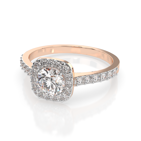 CARA Златен пръстен с диаманти 0.30+0.27 ct GIA сертификат K101-10152R