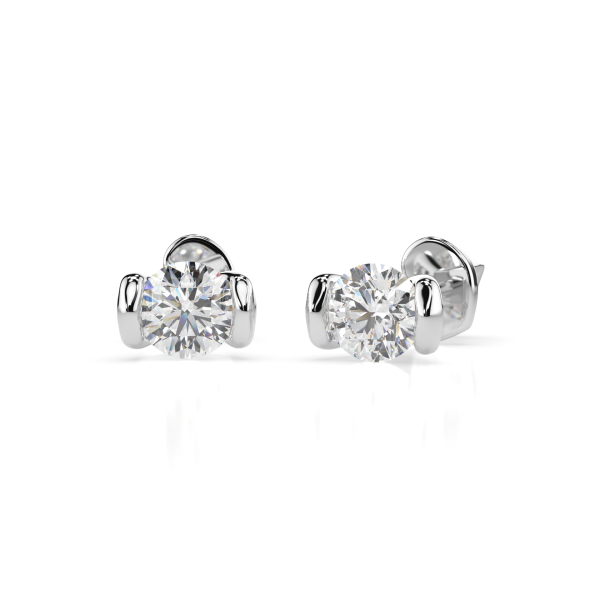 CARA Златни обеци с GIA сертифицирани диаманти K102-10016W