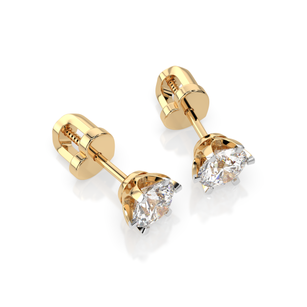 CARA Златни обеци с диаманти 1.40 ct GIA сертификат K102-10040Y