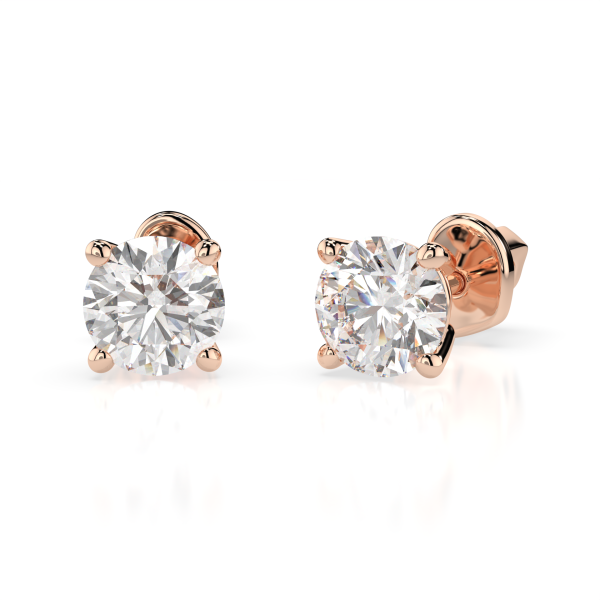 CARA Златни обеци с диаманти 0,80 ct GIA сертификат K102-10012R