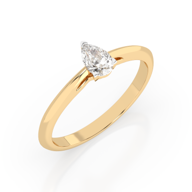 CARA Златен пръстен с диамант 0.30 ct GIA сертификат K101-10190Y PAR