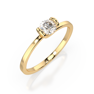 CARA Златен пръстен с диамант 0.3 Ct GIA сертификат K101-10016Y
