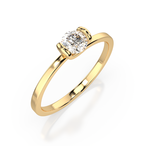 CARA Златен пръстен с диамант 0.3 Ct GIA сертификат K101-10016Y