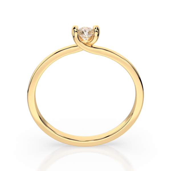 CARA Златен пръстен с диамант 0.3 Ct GIA сертификат K101-10016Y
