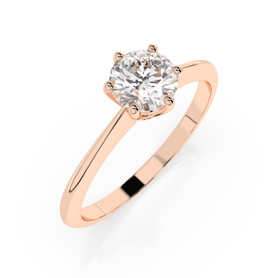 CARA Златен пръстен с диамант 0.50 ct GIA сертификат K101-10027R