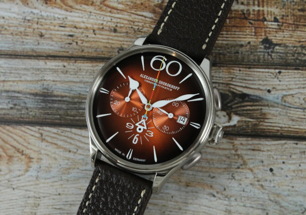 Часовник ALEXANDER SHOROKHOFF HAPPY SECOND ORANGE 42MM LIMITED EDITION 50PCS