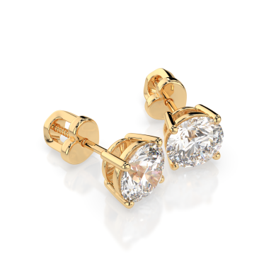 CARA Златни обеци с диаманти 1.40 ct GIA сертификат K102-10012Y