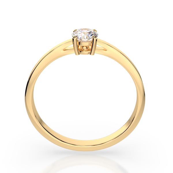 CARA Златен пръстен с диамант 0.3 Ct GIA сертификат K101-10012/1Y