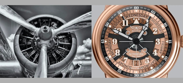 ЧАСОВНИК AVIATOR DOUGLAS  41.2MM V.3.36.0.286.4
