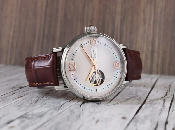 Часовник POLJOT INTERNATIONAL Jaros Open Heart 42MM LIMITED EDITION 100PCS