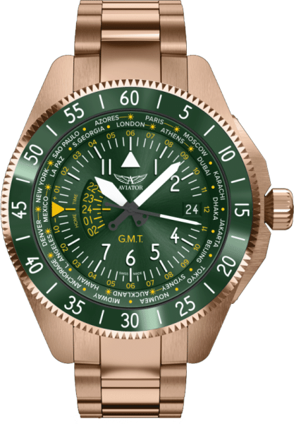 ЧАСОВНИК AVIATOR AIRACOBRA GMT 42.8MM